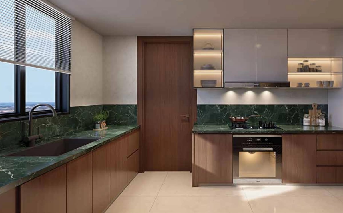 A fitted kitchen, artist's impression