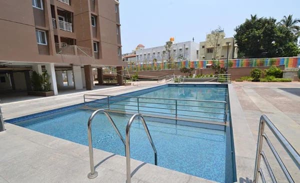 The kids' pool at Sattva Ashraya, site photo