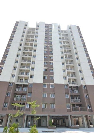 Tower 1 of Sattva Ashraya, west wing, site photo