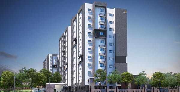 Sattva Bliss towers along the boundary wall, artist's impression