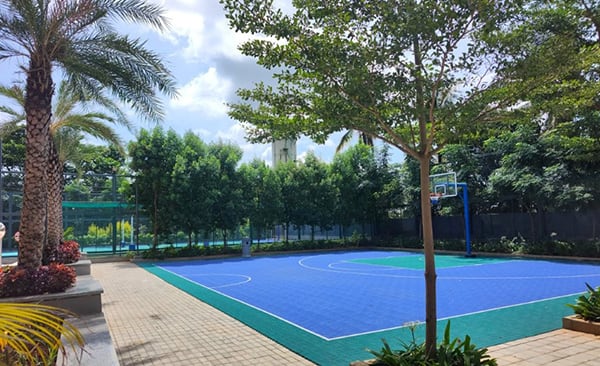 Sattva Bliss basketball court, site photo