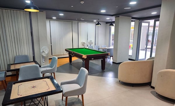 Sattva Bliss indoor games room, site photo