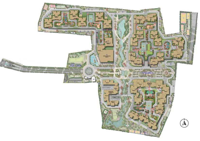 Sattva City master plan, the developer's site plan of the township