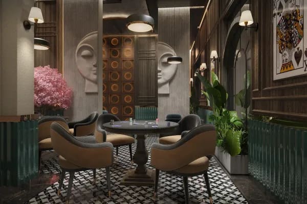 The chess room in the Sattva Forest Ridge clubhouse, artist's impression