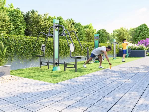 The outdoor gym, artist's impression