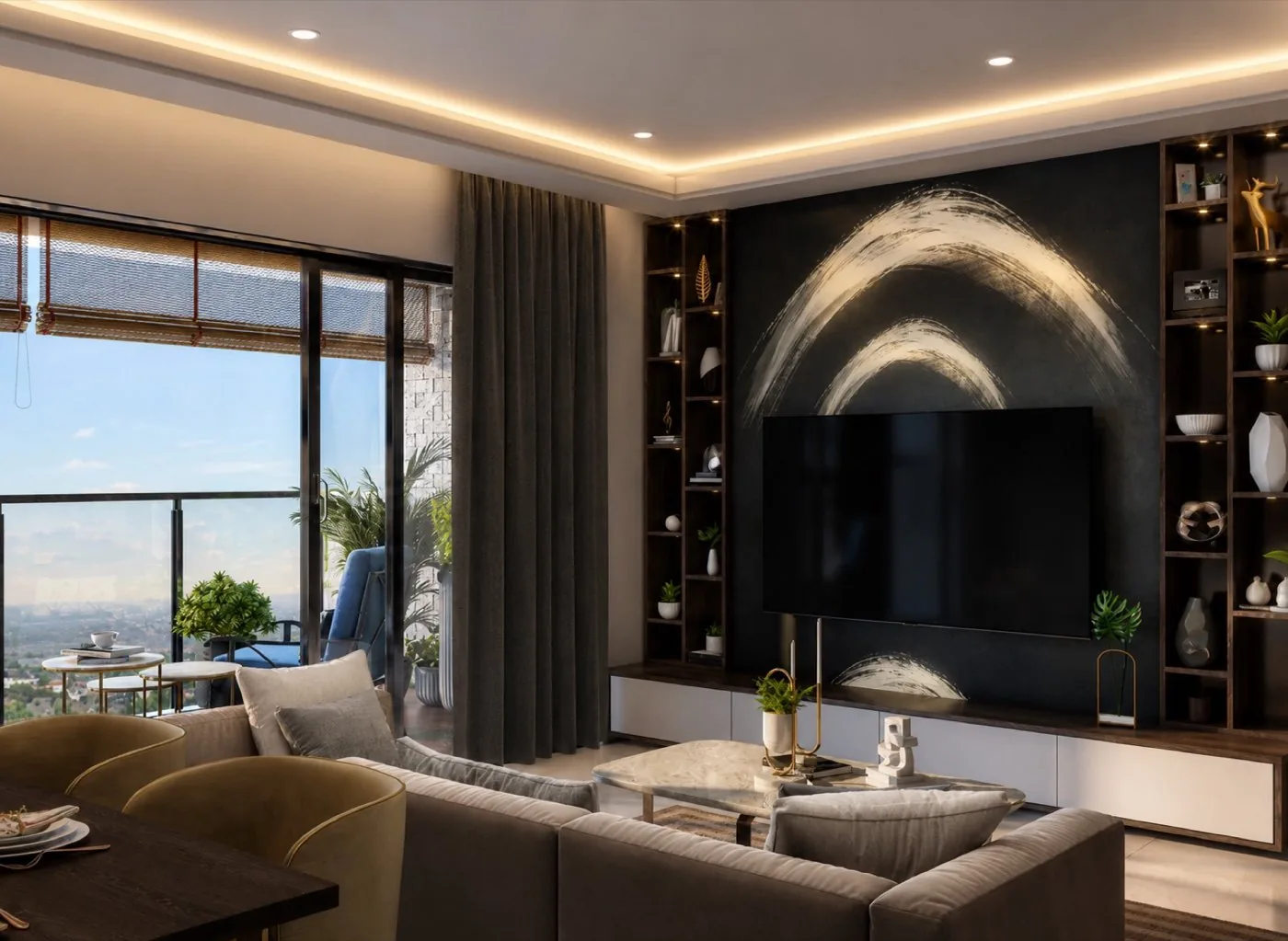 Sattva Lumina living room interior render