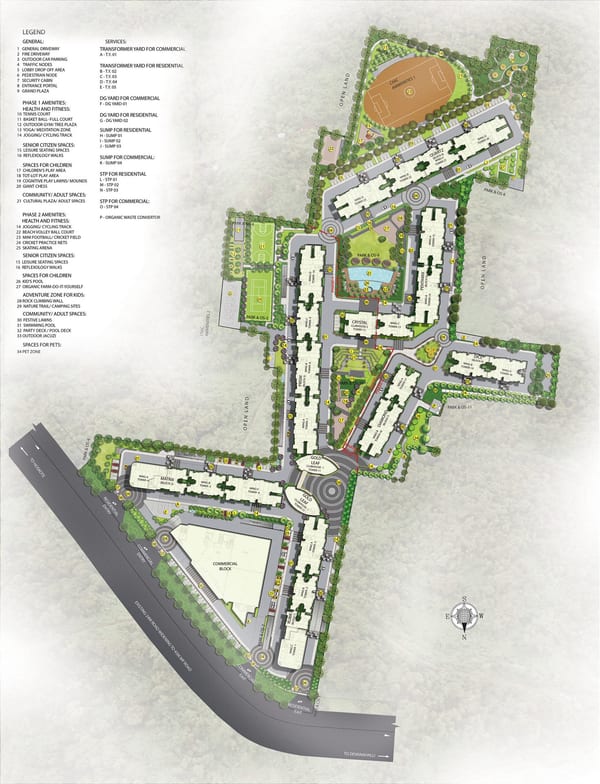 Sattva Park Cubix master plan of Phase I and Phase II