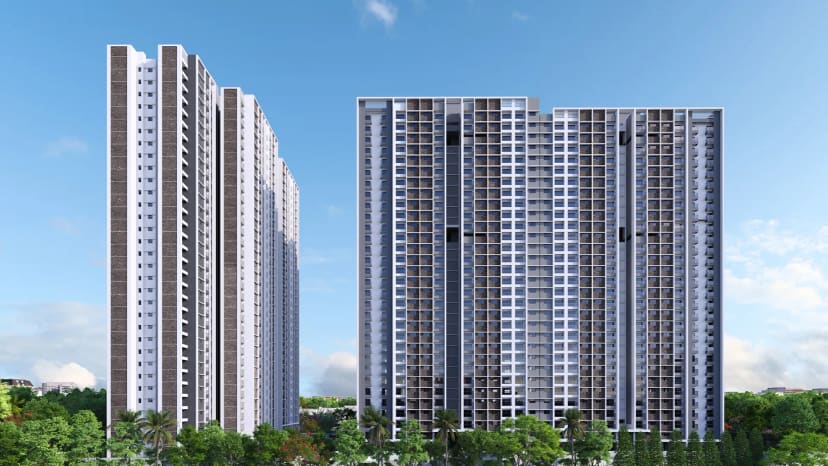 Sattva Songbird towers above the trees, artist's impression, the poster of the walkthrough