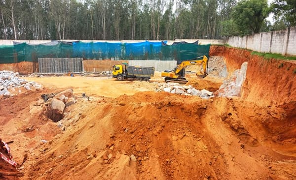 Sattva Vasanta Cove site in September 2026, excavation work, site photo